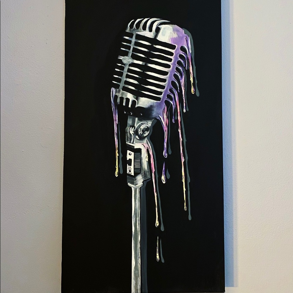 Retro Vintage Microphone Poster Print